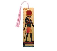 Sun Old Egyptian Timeless Grace Print 5pcs Wooden Bookmarks with Tassels, Reading Page Markers Book Marks, Gifts for Men Women