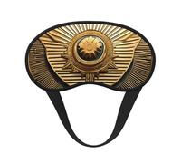 Sun Old Egyptian Timeless Grace Print Black Out Eye Mask for Sleeping Airplane, Sleep Mask Polyester for Home and Travel