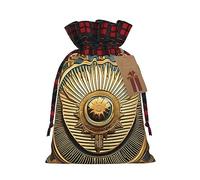 Sun Old Egyptian Timeless Grace Print Christmas Wrapping Bags Gift Bags With Drawstring, Xmas Party Presents And Favors