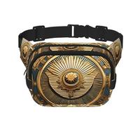 Sun Old Egyptian Timeless Grace print Fashion Waist Packs Crossbody Belt Bag Fanny Pack for Women Crossbody for Traveling Running, Black, One Size