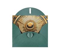 Sun Old Egyptian Timeless Grace Print Greeting card Blank card with envelope,Unique Designs for Festivals Invitations