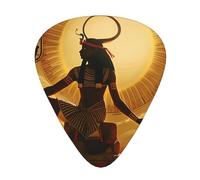 Sun Old Egyptian Timeless Grace Print Guitar Picks 12-Pack - Assorted Thickness Picks with Storage Box & Assorted Unique Design for Acoustic, Electric, Bass, and Ukulele Players