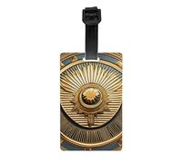 Sun Old Egyptian Timeless Grace Print Luggage ID Tag Cute Travel Bag Identifiers,for Travel Bag Suitcase Cruise Airport