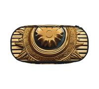 Sun Old Egyptian Timeless Grace Print Pencil Case Stationery Tool Office Supplies Unisex Accessory Suitable Any Occasion, Black, One Size, Cute