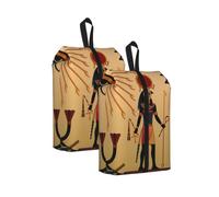 Sun Old Egyptian Timeless Grace Print Trainer Bag Portable Boot Bag with Zipper Closure Storage Pouch for Travel Home-2pcs