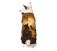 Sun Old Egyptian Timeless Grace Printed Dog Hoodie Soft Dog Sweatshirt Cute Cat Dog Clothes for Small Dogs Kitten Puppy, 2XL