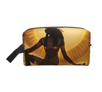 Sun Old Egyptian Timeless Grace Printed Makeup Bag Large Travel Cosmetic Bags Waterproof Cosmetic Case Toiletry Bag Organizer for Women Mom Girls