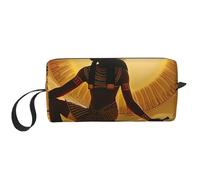 Sun Old Egyptian Timeless Grace Printed Makeup Bag Simple Travel Cosmetic Bags Waterproof Cosmetic Case Toiletry Bag Organizer for Women Mom Girls
