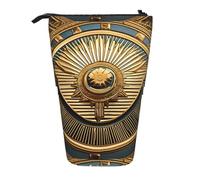 Sun Old Egyptian Timeless Grace Vertical Retractable Pencil Case Makeup Bag Wallet Storage Bag for Pens Pencils and Small Items