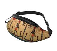 Sun Old Egyptian Timeless Grace Waist Bag Bumbags for Men Women, Print Polyester Waist Pack for Travel Walking Sport with Adjustable Strap