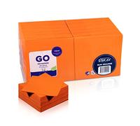Sun Orange Beverage Napkins, 2-Ply Disposable Paper Napkins-Bar, Cocktail, Weddings, Birthday, EU Made, (300 Count)