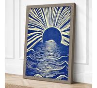 Sun Over Troubled Waters Canvas Wall Art Print 18x12 Inch