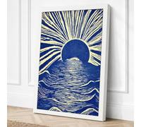 Sun Over Troubled Waters Canvas Wall Art Print 24x16 Inch
