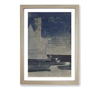 Sun Passing Aquarius by Mikalojus Konstantinas Framed Print | A2 Oak Framed Wall Art | Ready to Hang | Modern Fantasy Picture | Living Room Bedroom Lounge Office