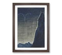 Sun Passing Aries by Mikalojus Konstantinas Framed Print | A2 Walnut Framed Wall Art | Ready to Hang | Modern Fantasy Picture | Living Room Bedroom Lounge Office