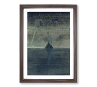 Sun Passing Capricorn by Mikalojus Konstantinas Framed Print | A2 Walnut Framed Wall Art | Ready to Hang | Modern Fantasy Picture | Living Room Bedroom Lounge Office