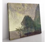 Sun Passing Leo by Mikalojus Konstantinas Classic Painting Canvas Wall Art Print Ready to Hang, Framed Picture for Living Room Bedroom Home Office Décor, 50x50 cm (20x20 Inch)