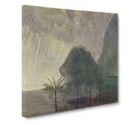 Sun Passing Leo by Mikalojus Konstantinas Classic Painting Canvas Wall Art Print Ready to Hang, Framed Picture for Living Room Bedroom Home Office Décor, 14x14 Inch (35x35 cm)