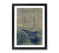 Sun Passing Libra By Mikalojus Konstantinas Classic Painting Framed Wall Art Print, Ready to Hang Picture for Living Room Bedroom Home Office Décor, Black A2 (64 x 46 cm)