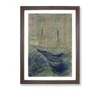Sun Passing Libra By Mikalojus Konstantinas Classic Painting Framed Wall Art Print, Ready to Hang Picture for Living Room Bedroom Home Office Décor, Walnut A3 (34 x 46 cm)