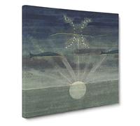 Sun Passing Pisces by Mikalojus Konstantinas Canvas Print | Gallery Wrapped 30mm Frame Wall Art | 14x14 inches | Ready to Hang | Modern Picture | Living Room Bedroom Lounge Office