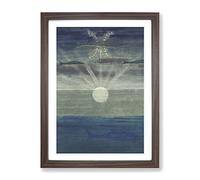 Sun Passing Pisces By Mikalojus Konstantinas Classic Painting Framed Print | A2 Walnut Framed Wall Art | Ready to Hang | Classic Fantasy Picture | Living Room Bedroom Lounge Office