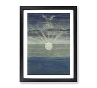 Sun Passing Pisces By Mikalojus Konstantinas Classic Painting Framed Print | A3 Black Framed Wall Art | Ready to Hang | Classic Fantasy Picture | Living Room Bedroom Lounge Office