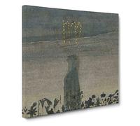 Sun Passing Virgo by Mikalojus Konstantinas Canvas Print | Gallery Wrapped 30mm Frame Wall Art | 20x20 inches | Ready to Hang | Modern Picture | Living Room Bedroom Lounge Office