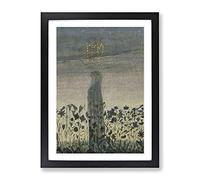 Sun Passing Virgo By Mikalojus Konstantinas Classic Painting Framed Print | A2 Black Framed Wall Art | Ready to Hang | Classic Fantasy Picture | Living Room Bedroom Lounge Office