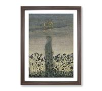 Sun Passing Virgo By Mikalojus Konstantinas Classic Painting Framed Print | A2 Walnut Framed Wall Art | Ready to Hang | Classic Fantasy Picture | Living Room Bedroom Lounge Office