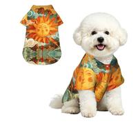 Sun picture book illustration Soft Breathable Hawaiian Dog Shirt