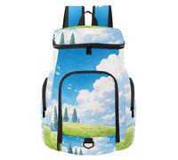 Sun-Pierced Morning Fog Large Capacity Gym Bag with Dedicated Shoe