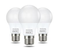 SUN POLARIS E27 Led Bulb Cool White - 4000k 40w Equivalent 4.9 Watt Edison Screw Lightbulbs, 470 Lumens Energy Saving Non Dimmable Standard GLS Lightbulb, Natural Bright Light Bulbs For Home Pack of 3