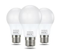 SUN POLARIS E27 Led Bulb - Daylight 6500k 50w Equivalent 7 Watt Lightbulbs, 600 Lumens Energy Saving Non Dimmable Edison Screw In Lightbulb, A60 GLS Bright Natural White Light Bulbs For Home Pack of 3