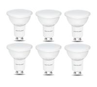 SUN POLARIS GU10 LED Spotlight Bulbs, Neutral White 4000K, 3W 250lm, 100° Wide Beam, No Flickering, Energy Saving Led Bulbs, Equivalent 20W GU10 Halogen Spot Light Bulbs, Non-Dimmable, Pack of 6