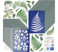 Sun Print Paper Kit, Cyanotype Paper, 30 Sheets Cyanotype Papers with 2 Sheet Acrylic Panel, High Sensitive Nature Sun/Solar Activated Sun Printing Art Paper for Flower Press Arts Crafts DIY Project
