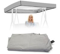 Sun Proof Swing Chair Canopy - 210D Oxford Cloth Patio Swing Top Cover Replacement - Removable Protective Cover for Garden Swing Seater - Durable Sun Shading Top Canopy for Porch Rocking Chair (Grey)