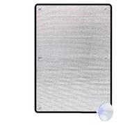 Sun Protection and Heat Insulation Film,High Temperature Resistant and Odorless,Aluminum Foil Sunshade,7 mm Thick,with Suction Cups,Reusable,Suitable for Home Use(Black,100x110cm/39.3x43.3in)