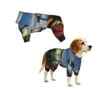 Sun Protection Dog Shirt Quick Dry Soft Stretchy Dog T-Shirts Quick-Dry Breathable Puppy Tank Top Fantasy Farm Tractor Pet Vest Comfort Dogs Clothes Pet Outfit