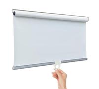 Sun Protection Roller Blinds,Retractable Blackout Blind Shade with Suction Cups,Roll up Shades,Temporary Portable Window Cover Curtain, 40/50/60/80/100/110/140/150cm Wide,White-95x150cm(37.4x59in)