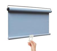 Sun Protection Roller Blinds,Retractable Blackout Blind Shade with Suction Cups,Roll up Shades,Temporary Portable Window Cover Curtain, 40/50/60/80/100/110/140/150cm Wide,Grey-70x150cm(27.5x59in)