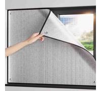 Sun protection window film,100% Blackout Window Cover,Aluminium Insulation Foil,with Suction Cup,Window heat reflector,for Home Office Garage Sunroom,can be Customized,50x100cm(Black,150x100cm/59.1x39
