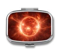 Sun Radiance Pill Box 2 Compartment Portable Medicine Pill Case Travel Pill Organizer for Pocket Purse