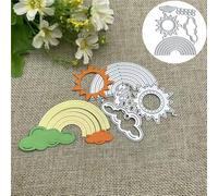 Sun Rainbow Lace Metal Die Cuts Dies Stencil, Sun Rainbow Lace Cutting Dies Cut Stencils DIY Scrapbooking Cards Photo Album Craft Decorative Embossing Paper Dies for Album Card Scrapbooking Making