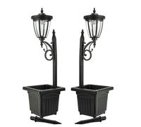 Sun-Ray Kambria Multi Function 2-Piece Set of Solar Lights with Posts, Ground Stakes, Planters, & Wall Mount Hardware, Outdoor Lights for Patio, Porch, Deck, Yard