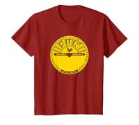 Sun Records Classic Logo T-Shirt, Youth, Cranberry Red, Medium