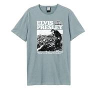 SUN RECORDS & ELVIS - HEARTBREAKER AMPLIFIED VINTAGE BLUE MEDIUM - T-shirt