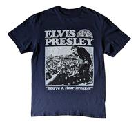 Sun Records Elvis Heartbreaker T-Shirt in Navy | Size: Large Sun Records Navy L