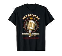 Sun Records Studio Mic Logo T-Shirt, Men, Black, 3X-Large