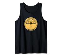 Sun Records Vinyl Johnny Cash I Walk The Line Tank Top, Men, Black, Large